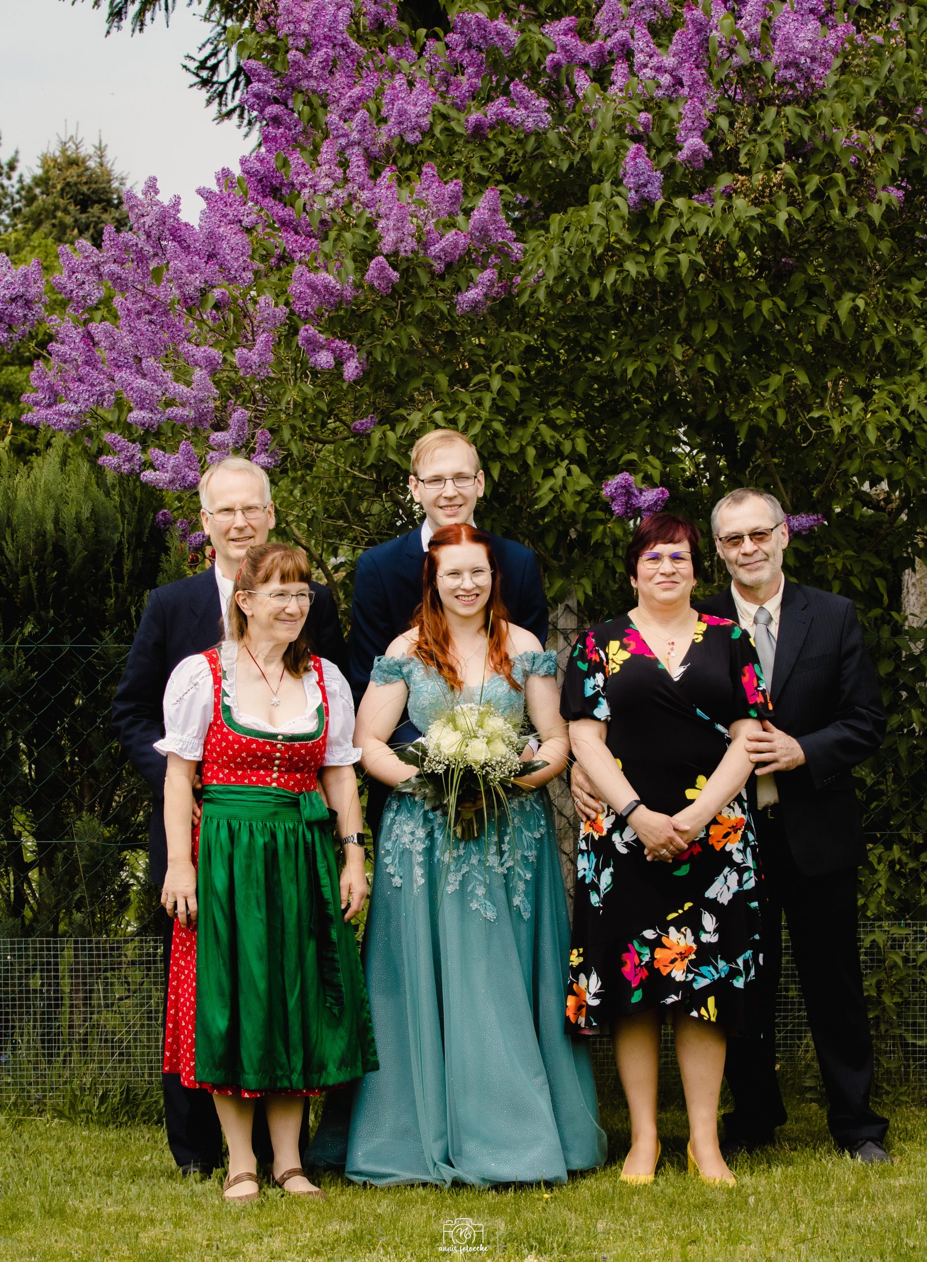 Hochzeitsfoto mit der Familie.